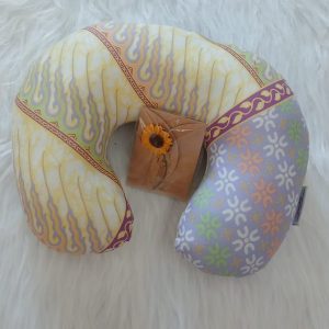 Handmade Neck Pillow Batik Cotton Noor Arfa Purple