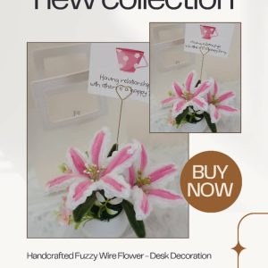 Pre Order Mini Floral Desk Decor – Lily Pink