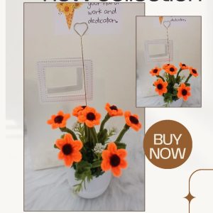 Pre Order Mini Floral Desk Decor - Cute Orange