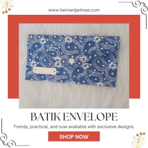 Exclusive Batik Raya Envelope Wallet-Dark Blue