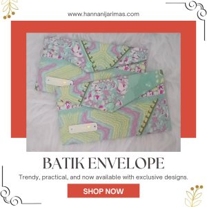 Exclusive Batik Raya Envelope Wallet – Apple Green